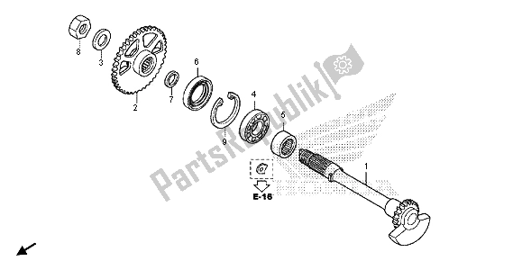 All parts for the Balancer of the Honda CRF 450R 2013