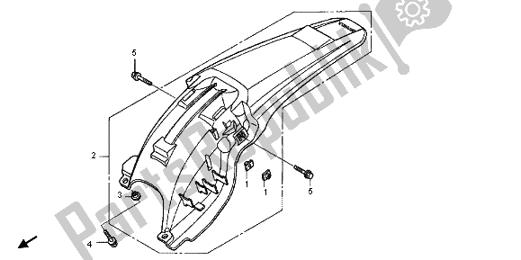 Todas las partes para Guardabarros Trasero de Honda CRF 450X 2013