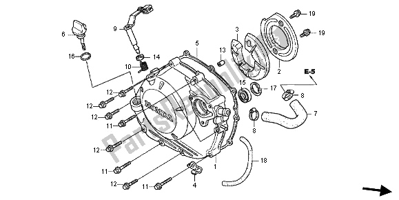 Tutte le parti per il Coperchio Carter Destro del Honda CBR 125R 2013