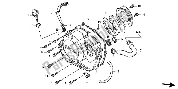 Todas as partes de Tampa Direita Do Cárter do Honda CBR 125R 2013
