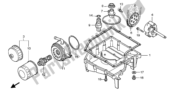 Todas las partes para Cárter De Aceite Y Bomba De Aceite de Honda CBR 900 RR 1997