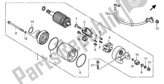 Toutes les pièces pour le Demarreur du Honda VT 750C2 2007