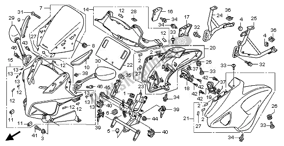 Todas las partes para Capucha de Honda CBF 1000A 2010