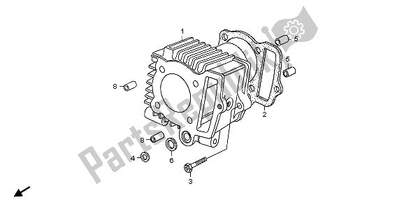 Toutes les pièces pour le Cylindre du Honda CRF 70F 2009