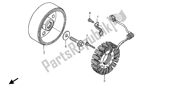 Toutes les pièces pour le Générateur du Honda CBF 600 SA 2007