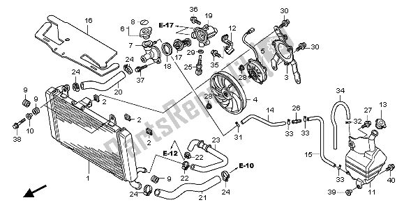 Tutte le parti per il Termosifone del Honda CBF 1000 2007