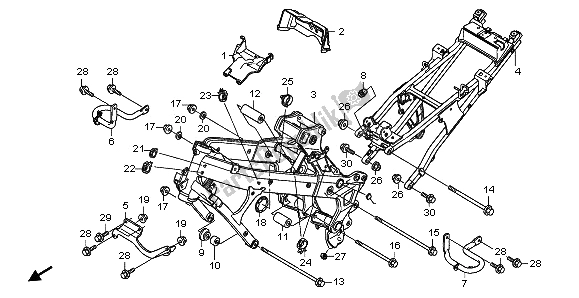 Tutte le parti per il Corpo Del Telaio del Honda NT 700 VA 2009