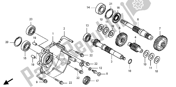 Alle onderdelen voor de Overdragen van de Honda FJS 600A 2012