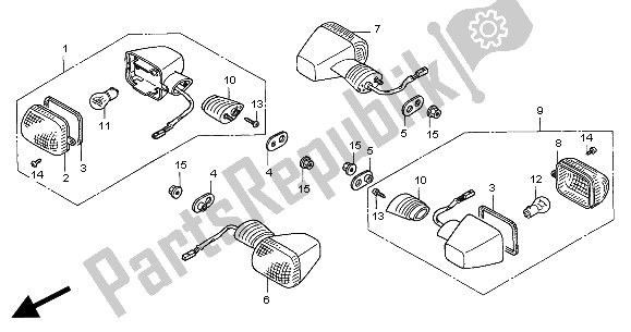 Tutte le parti per il Winker del Honda CBR 600F 2000