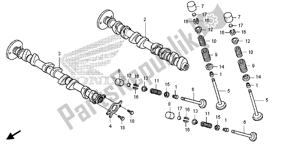 All parts for the Camshaft & Valve of the Honda CBR 600 RA 2013