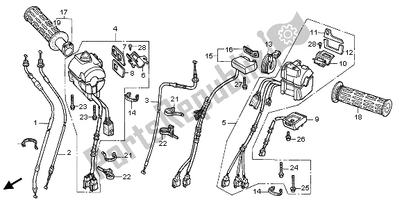 Wszystkie części do Prze?? Cznik I Kabel Honda GL 1500A 1997