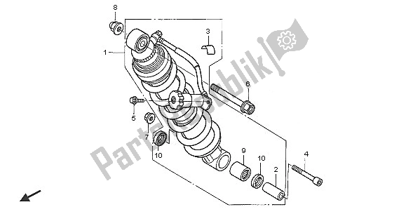 Tutte le parti per il Cuscino Posteriore del Honda NT 650V 2005