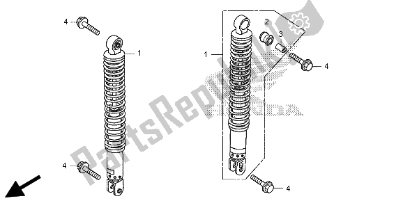 Tutte le parti per il Cuscino Posteriore del Honda SH 300R 2013