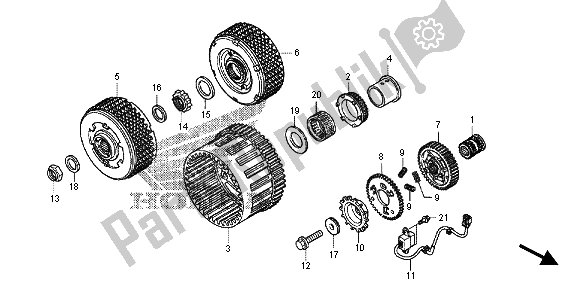 Todas las partes para Embrague de Honda VFR 1200 XD 2013