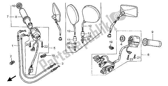 Todas as partes de Manivela do Honda VTX 1800C 2003