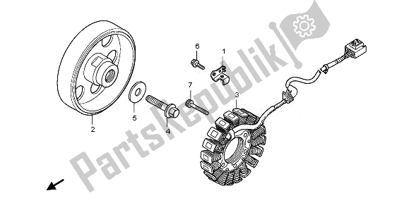 All parts for the Generator of the Honda CB 1000R 2011