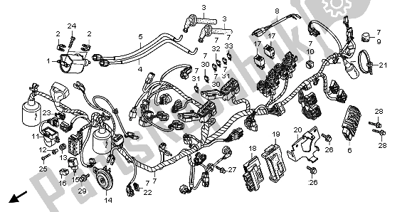 Todas as partes de Chicote De Fios do Honda FJS 400A 2009