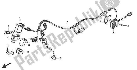 Todas las partes para Arnés De Cables de Honda TRX 300 EX Fourtrax 2005