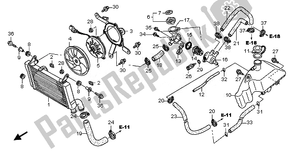 Todas las partes para Radiador de Honda NT 700 VA 2008