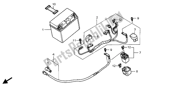 Tutte le parti per il Batteria del Honda VFR 800 2002