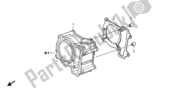 All parts for the Cylinder of the Honda SH 125R 2008