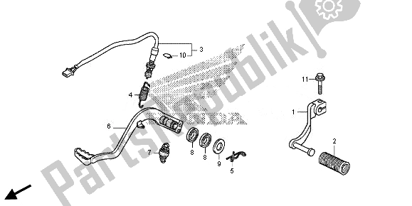 Todas as partes de Pedal do Honda CRF 250M 2014
