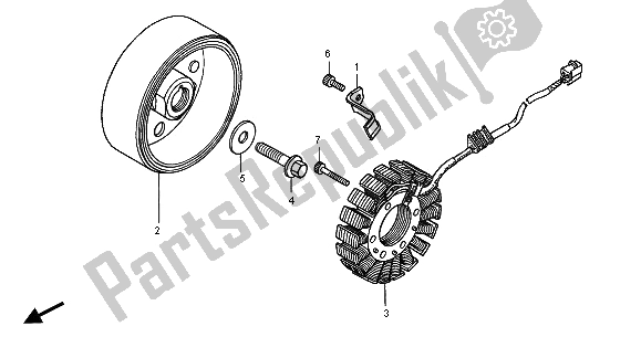 All parts for the Generator of the Honda CB 600F2 Hornet 2001