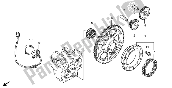 Alle onderdelen voor de Startkoppeling van de Honda VT 750 CA 2009