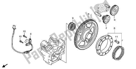 All parts for the Starting Clutch of the Honda VT 750 CA 2009