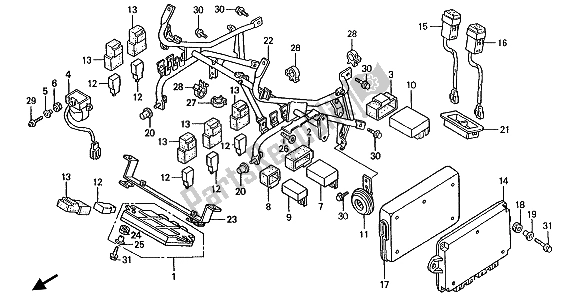 All parts for the Cowl Stay of the Honda ST 1100A 1993