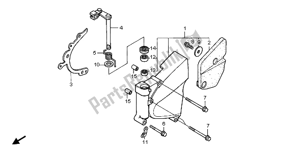 Tutte le parti per il Coperchio Carter Posteriore Sinistro del Honda XL 1000V 2003