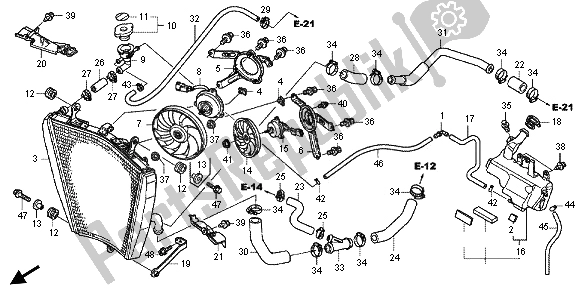 Todas las partes para Radiador de Honda CBR 1000 RR 2013