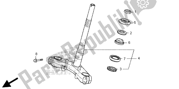 Todas las partes para Vástago De Dirección de Honda SH 300R 2013