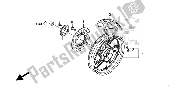 Todas las partes para Rueda Trasera de Honda SH 125D 2013