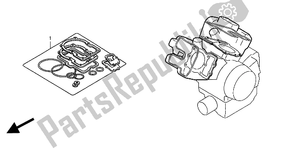 All parts for the Eop-1 Gasket Kit A of the Honda NT 650V 2000