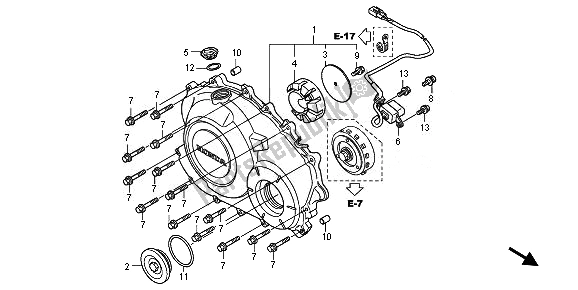 Todas las partes para Tapa Del Cárter Derecho de Honda CB 1000 RA 2010