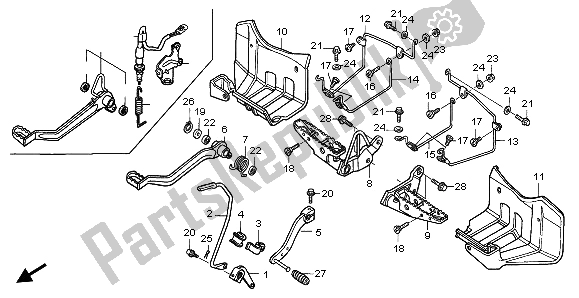 All parts for the Step of the Honda TRX 300 EX Fourtrax 2004