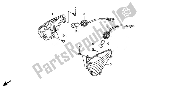 All parts for the Winker of the Honda XL 1000 VA 2011