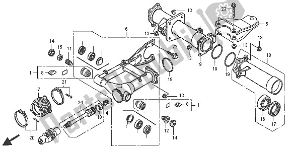 Tutte le parti per il Forcellone del Honda TRX 500 FA Fourtrax Foreman 2005