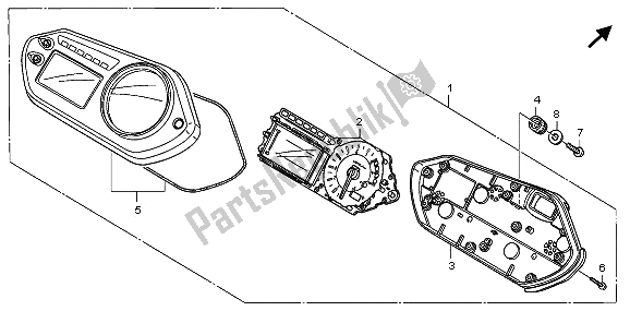 All parts for the Meter (mph) of the Honda XL 700 VA Transalp 2009