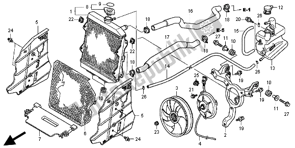 All parts for the Radiator of the Honda TRX 420 FE Fourtrax Rancer 4X4 ES 2012