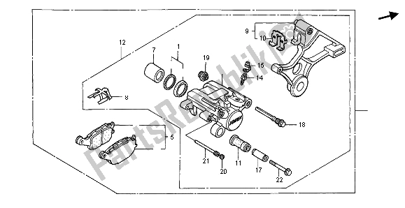 Tutte le parti per il Pinza Freno Posteriore del Honda CBR 600F 1996