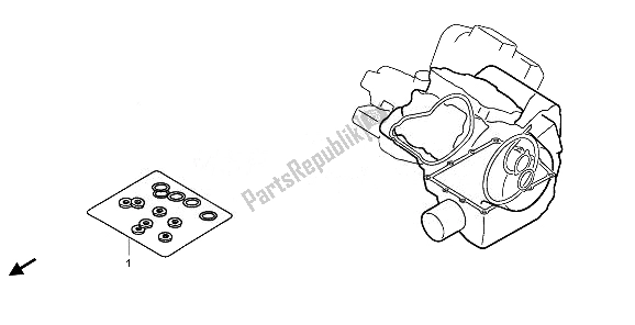 All parts for the Eop-2 Gasket Kit B of the Honda VT 750 CA 2008