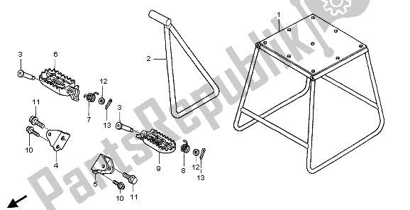 Tutte le parti per il Stand & Step del Honda CRF 250R 2006