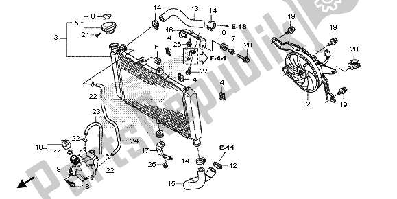 Tutte le parti per il Termosifone del Honda NC 700 SA 2013