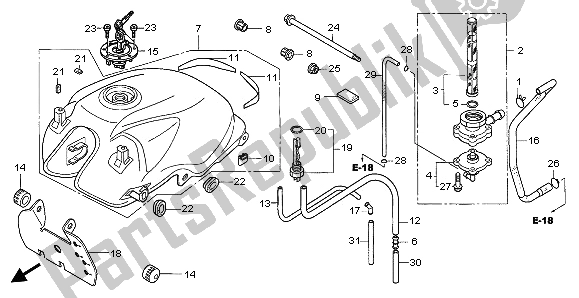 Todas las partes para Depósito De Combustible de Honda CBF 600 SA 2006