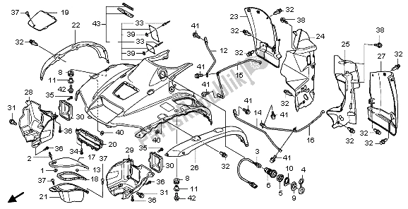 All parts for the Front Fender of the Honda TRX 500 FA Foretrax Foreman 2007