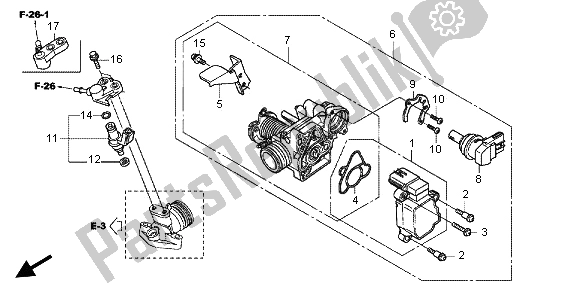 Tutte le parti per il Corpo Farfallato del Honda WW 125 2013