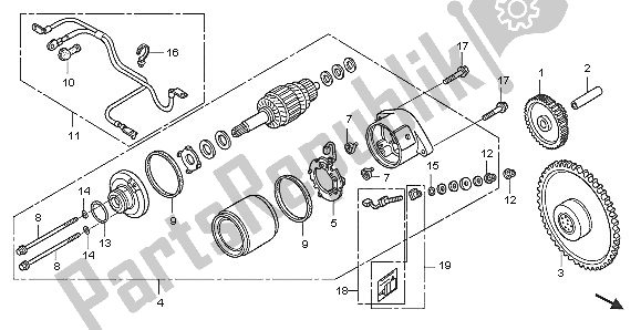 Tutte le parti per il Motore Di Avviamento del Honda SH 125 2005