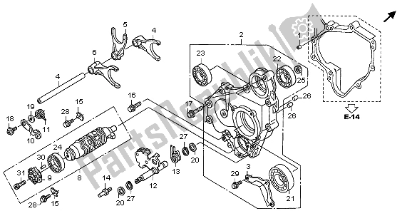 Toutes les pièces pour le Tambour De Changement De Vitesse du Honda ST 1300 2009